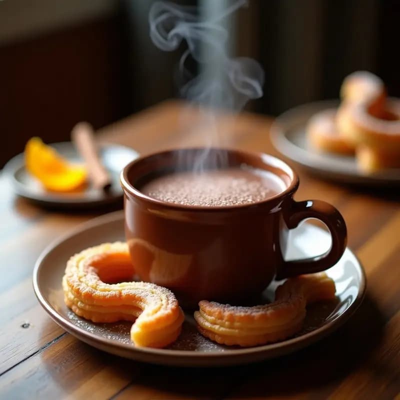 Chocolate a la Taza con Churros: Desayuno Energético para Días Fríos