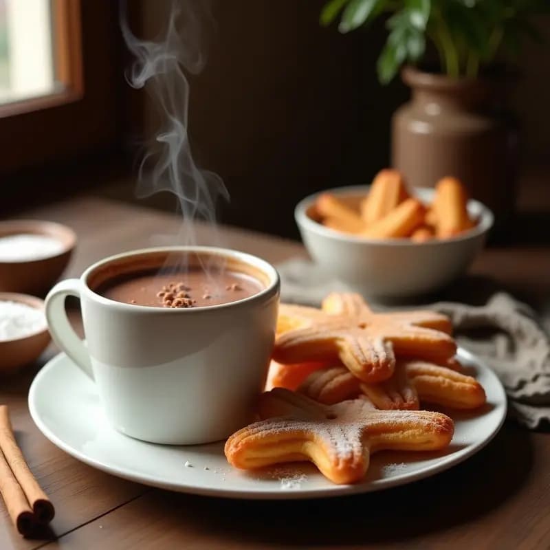 Chocolatería con Churros: Desayuno Dulce para Días Especial