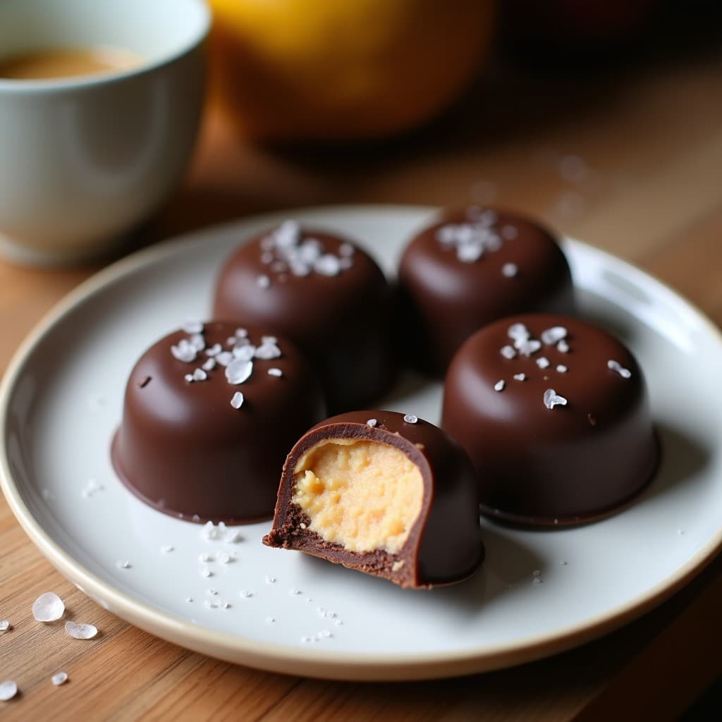 Chocolates Rellenos de Crema de Cacahuete y Sal Marina: Postre Keto en 3 Ingredientes