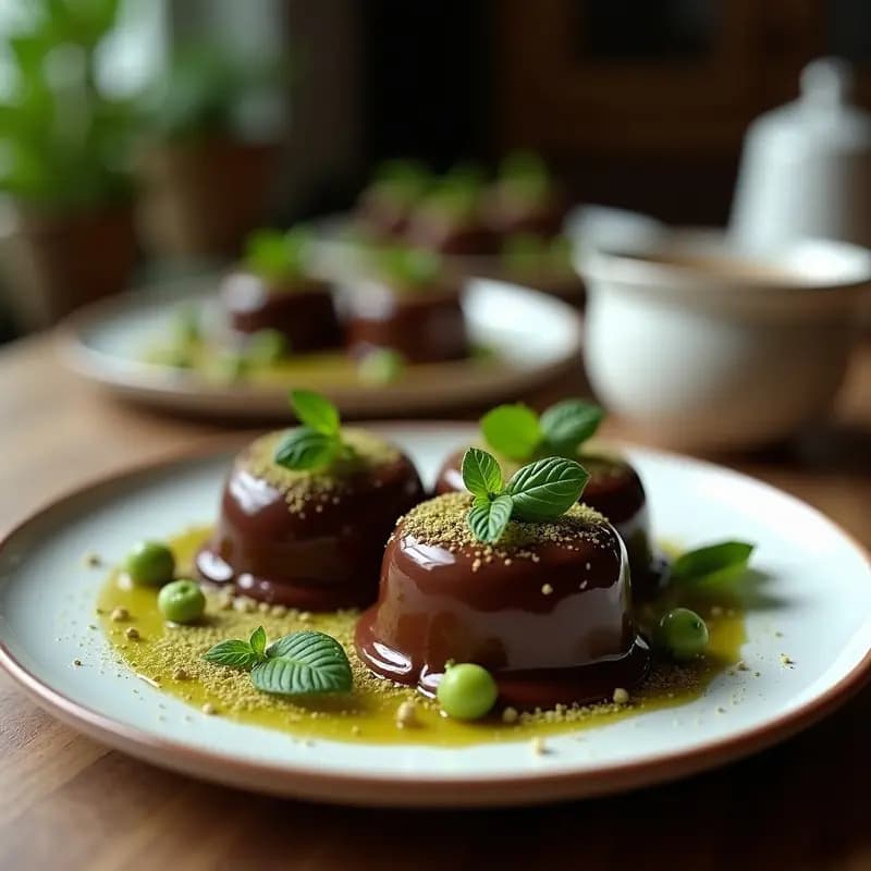 Chocolates Rellenos de Ganache de Matcha: Postre Japonés Keto y Sin Azúcar