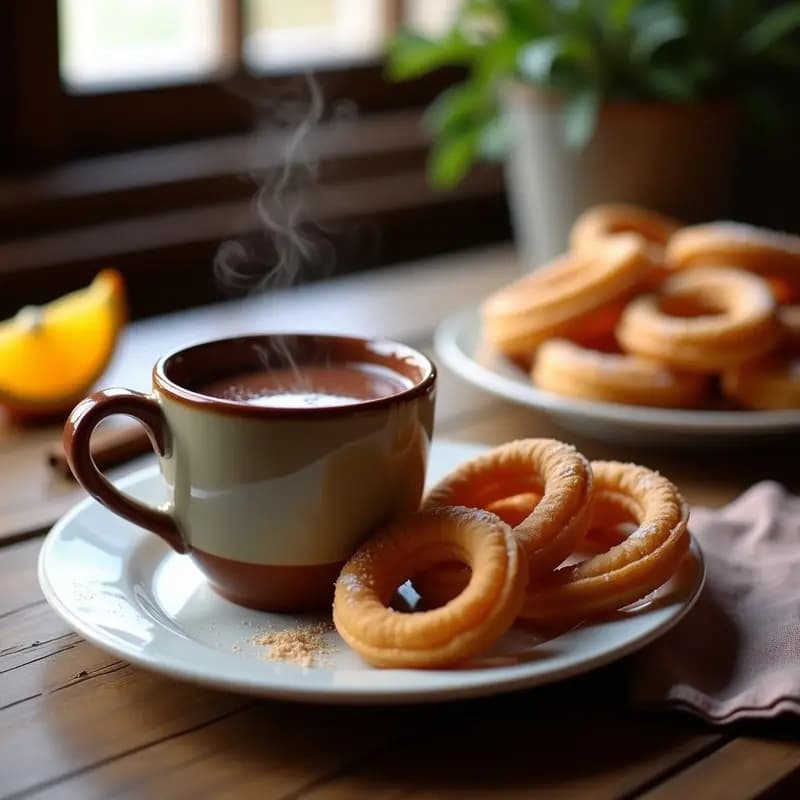 Chocolates a la piedra con churros: Desayuno tradicional valenciano para días fríos