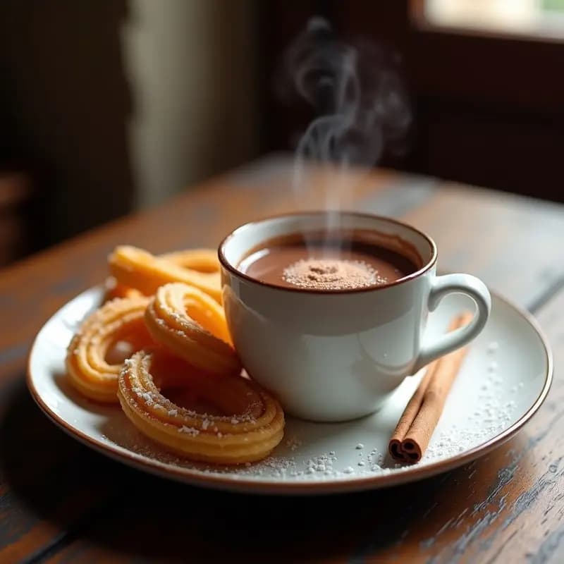 Chocolates a la Taza con Churros de Harina de Avena: Desayuno o Merienda Sin Gluten