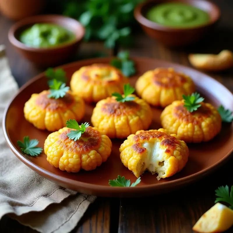 Cholas de Maíz Rellena de Queso y Chile: Aperitivo Mexicano en Airfryer