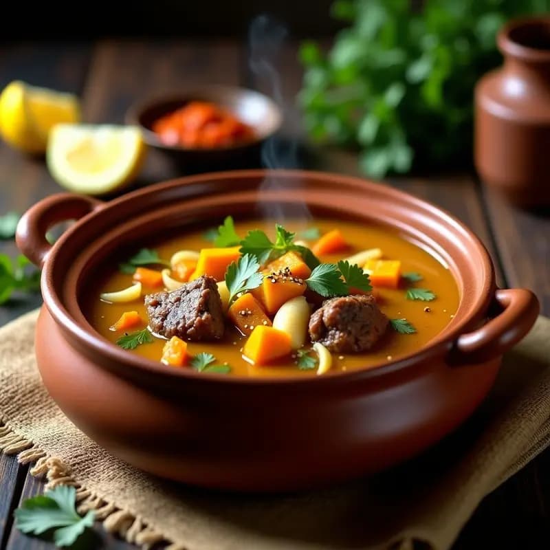 Chorba Argiliana: Sopa de Cordero y Verduras con Especias Norteafricanas