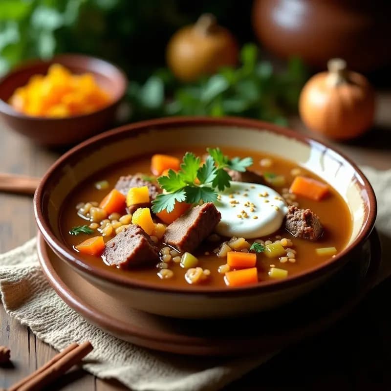Chorba Freekah con Cordero y Cítricos: Sopa Marroquí Alta en Fibra y Proteína