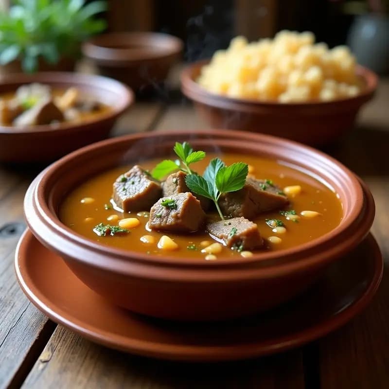 Chorba Frik: Sopa Argelina de Cordero y Trigo Partido con Especias Tradicionales