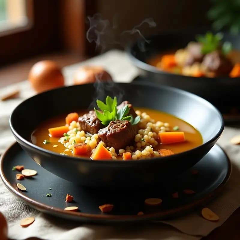 Chorba Frik Marroquí con Cordero y Cuscús: Sopa Tradicional Antiinflamatoria para el Invierno
