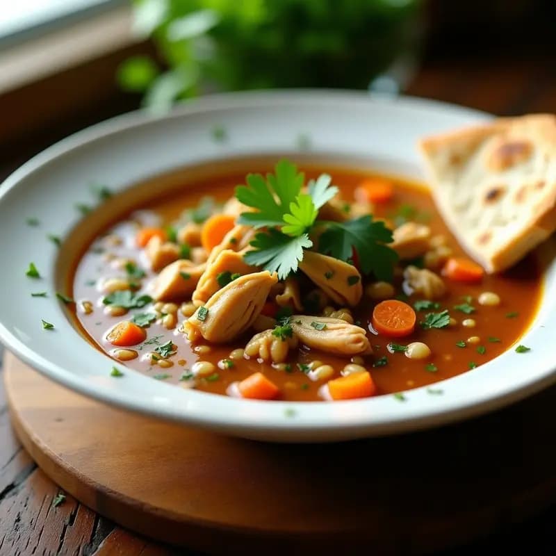 Chorba Frik con Pollo y Cilantro: Receta Argelina de Ramadán en Olla Exprés