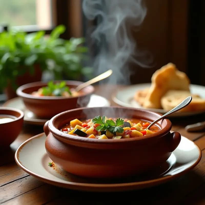 Chorba Frik de Pollo y Verduras: Sopa Argelina Picante y Aromática