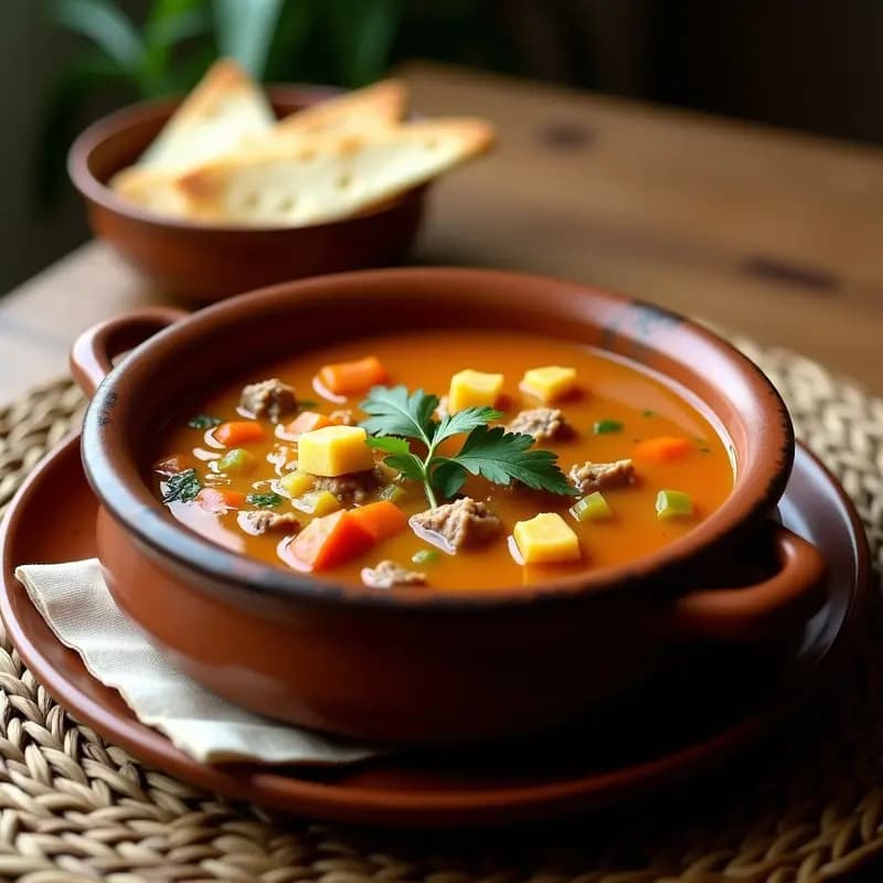 Chorba Frik-semolín Algerina: Sopa Tradicional con Cordero y Semolina para Ramadán