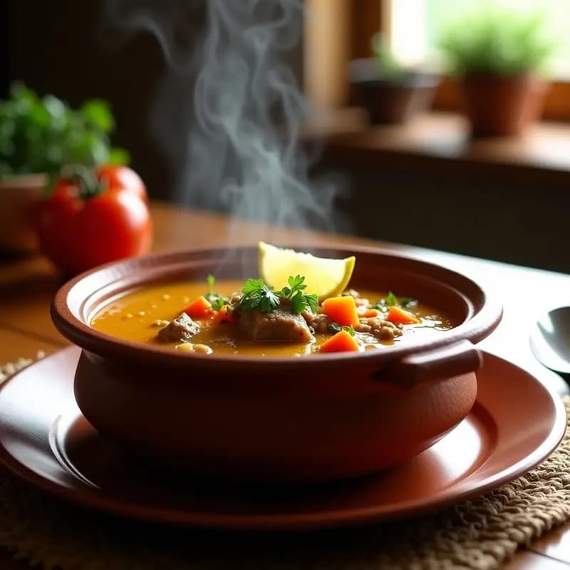 Chorba Friki con Cordero y Tomate: Sopa Argelina de Legumbres y Carne
