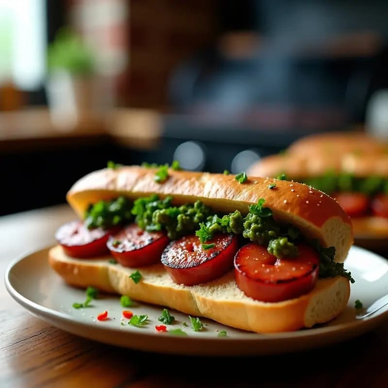 Choripán Argentino con Chimichurri de Perejil y Ajo: Receta en 15 Minutos para Asado Rápido