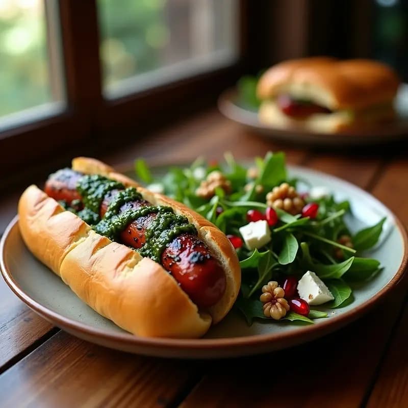 Choripán con Chimichurri y Ensalada de Rúcula: Receta Argentina Rápida y Fácil