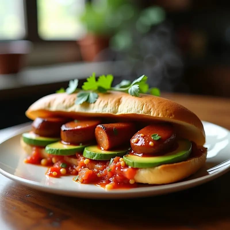 Choripán Colombiano con Hogao y Aguacate: Receta de Calle en 10 Minutos