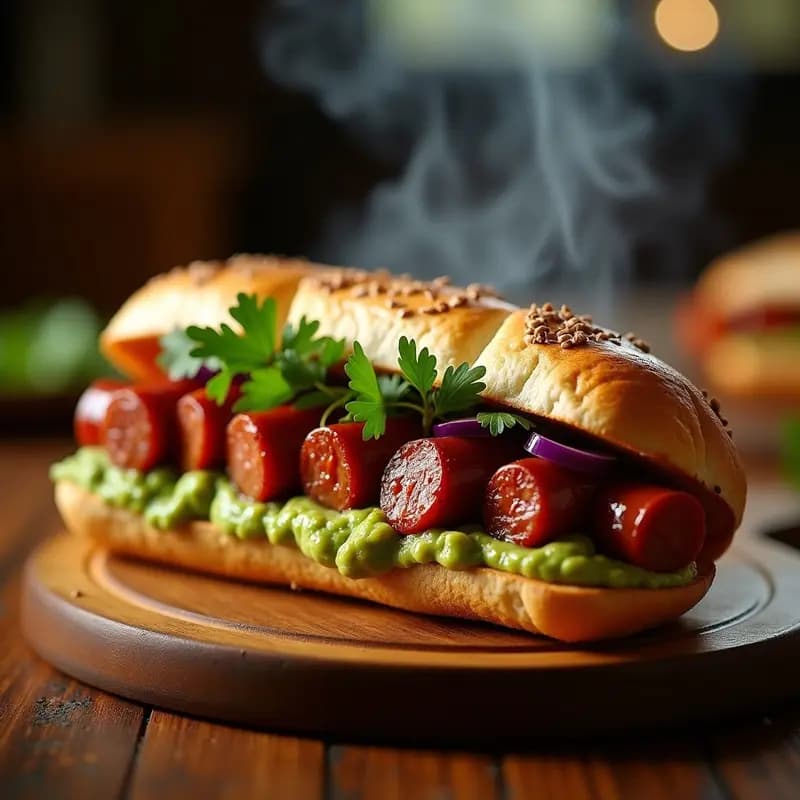 Choripán de Sincelejo con Hogao y Aguacate: Receta Colombiana para BBQ