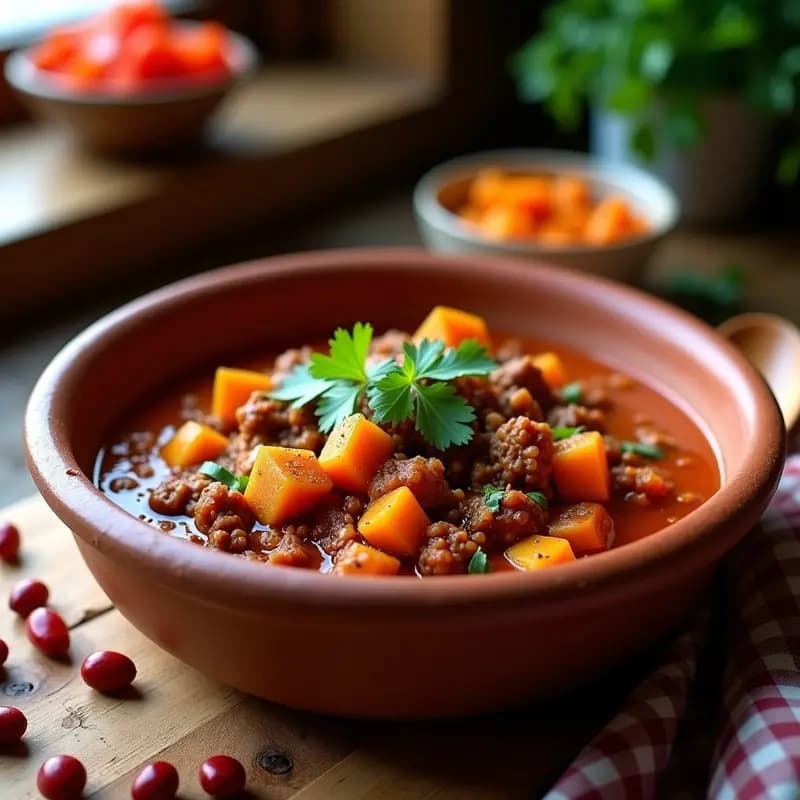 Chorizo Colorado con Porotos Granados: Receta Chilena Keto con Carne de Res