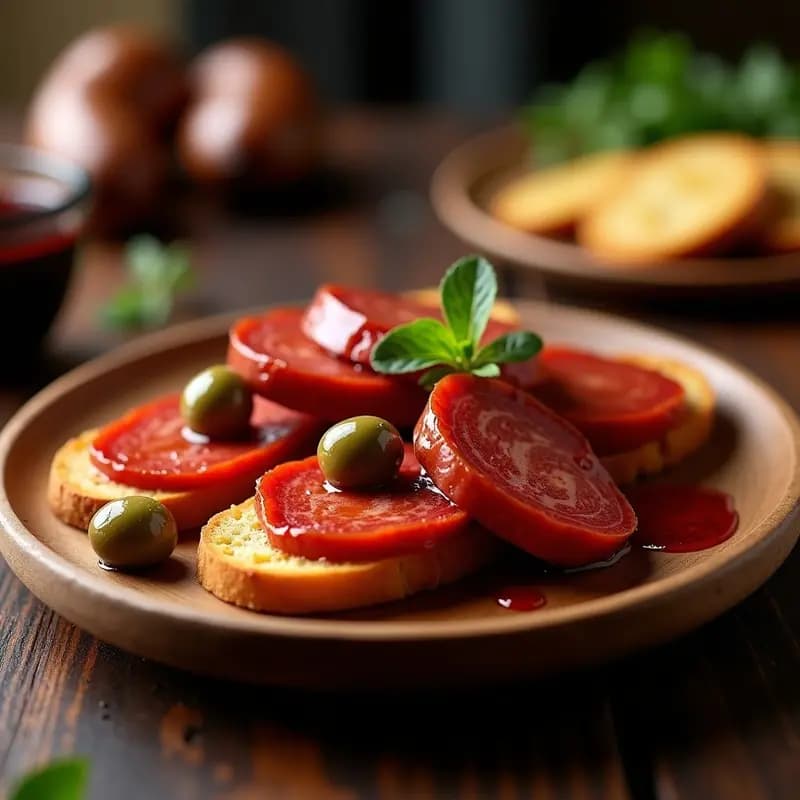 Chorizo Espanol con Vino Tinto: Tapas Tradicionales en 15 Minutos