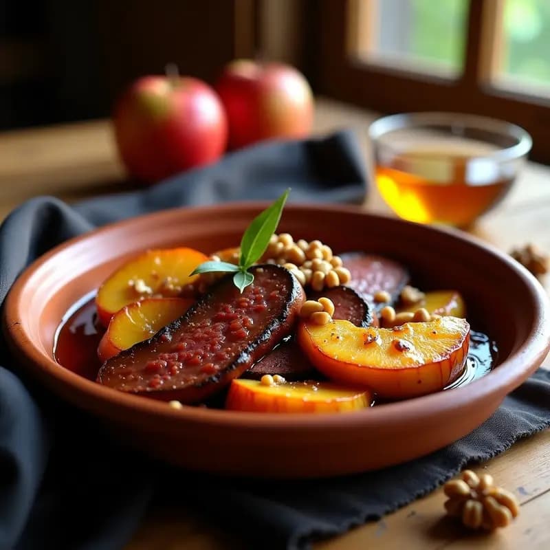 Chorizo de Res con Sidra y Manzanas Asadas: Receta Asturiana en Olla Exprés