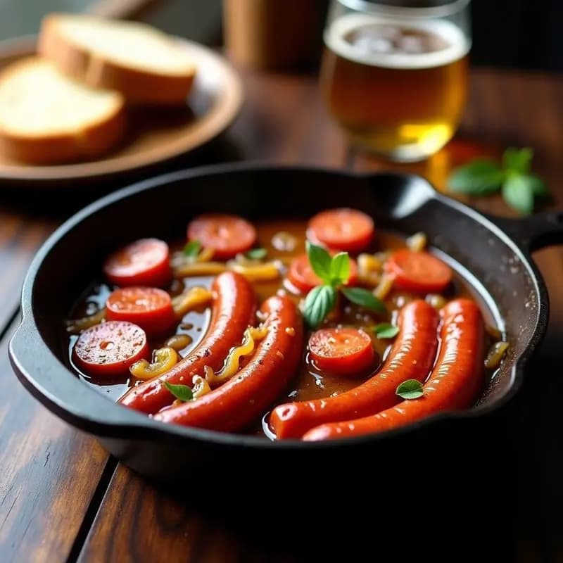 Chorizo a la Sidra: Tapa Asturiana en 10 Minutos con Cebolla Caramelizada