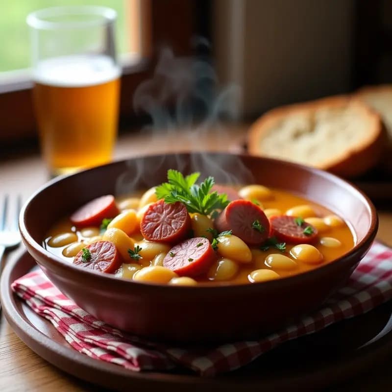 Chorizo a la Sidra con Fabes: Receta Asturiana en Olla Rápida y Tradicional