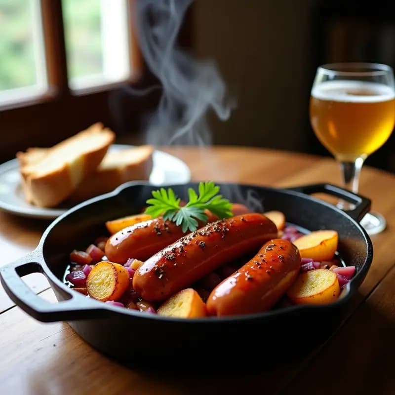 Chorizo a la Sidra con Patatas: Aperitivo Asturiano Caliente y Sabroso