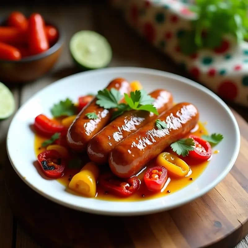 Chorizo de Sincelejo con Pimentones Asados: Receta Colombiana Picante y Baja en Carbohidratos