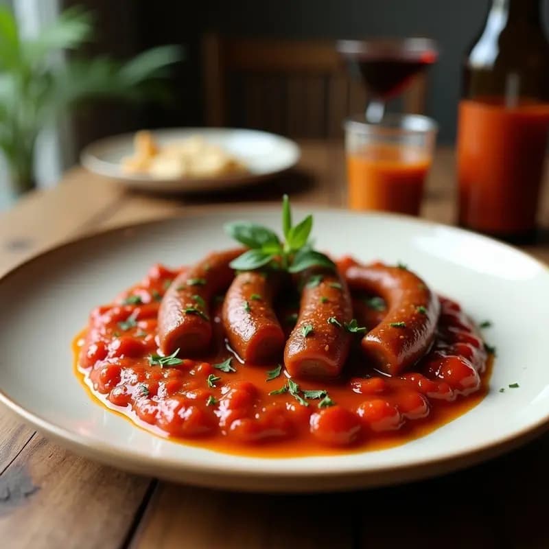 Chorizo Vegano de Seitan con Vino Tinto: Receta Española Picante y sin carne
