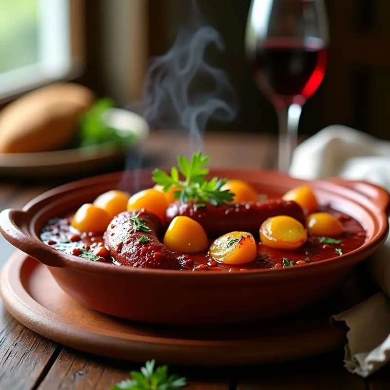 Chorizo al Vino Tinto con Patatas: Receta fácil y llena de sabor
