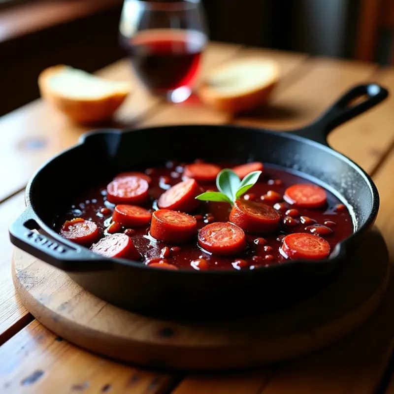Chorizo al Vino Tinto en Sartén: Receta para Tapeo Rápido y Sabroso