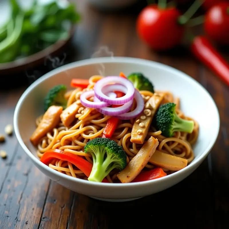 Chow Mein de Pollo y Verduras: Receta China en Wok Rápida y Sabrosa