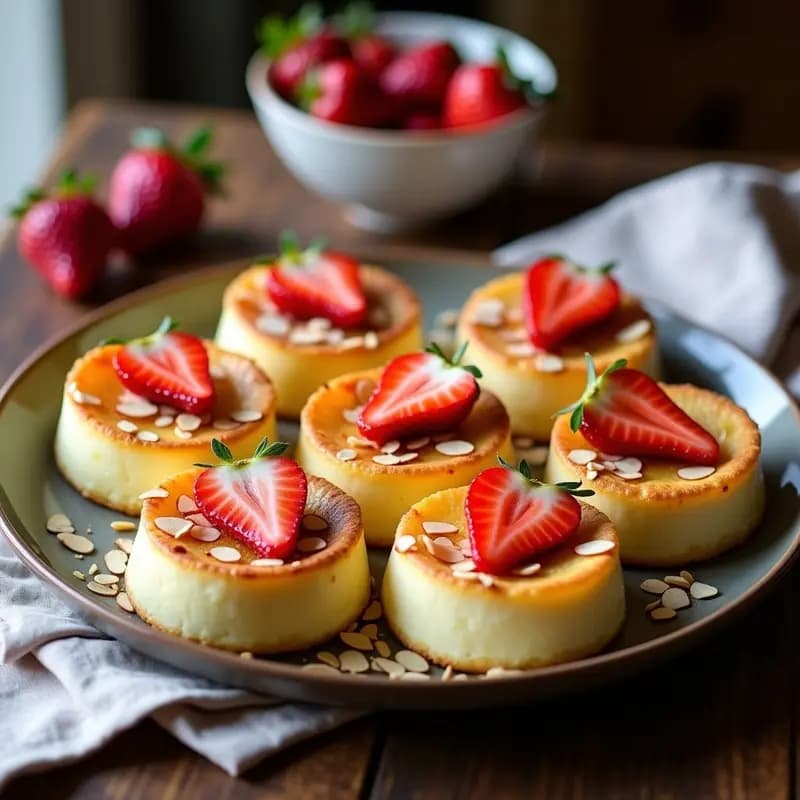 Chroesok de Queso de Almendras y Fresas: Postre Ruso Sin Harina