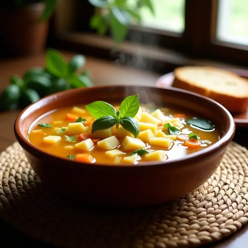 Chuellita Paraguaya: Sopa tradicional con Albahaca y Queso Paraguayo en 30 Minutos