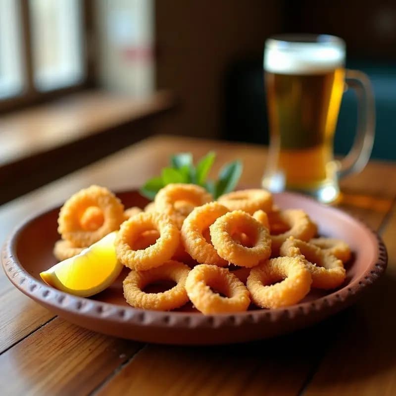 Chulapos de calamares rebozados: Tapa madrileña crujiente en airfryer