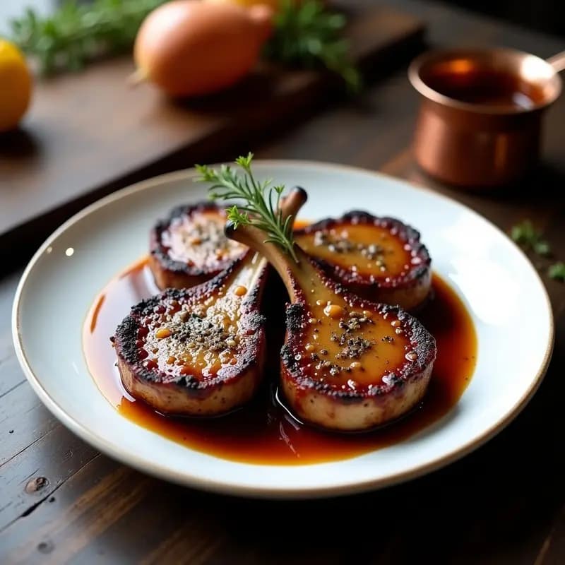 Chuletas de Cerdo a la Pimienta con Salsa de Oporto: Receta Portuguesa Gourmet en 25 Minutos
