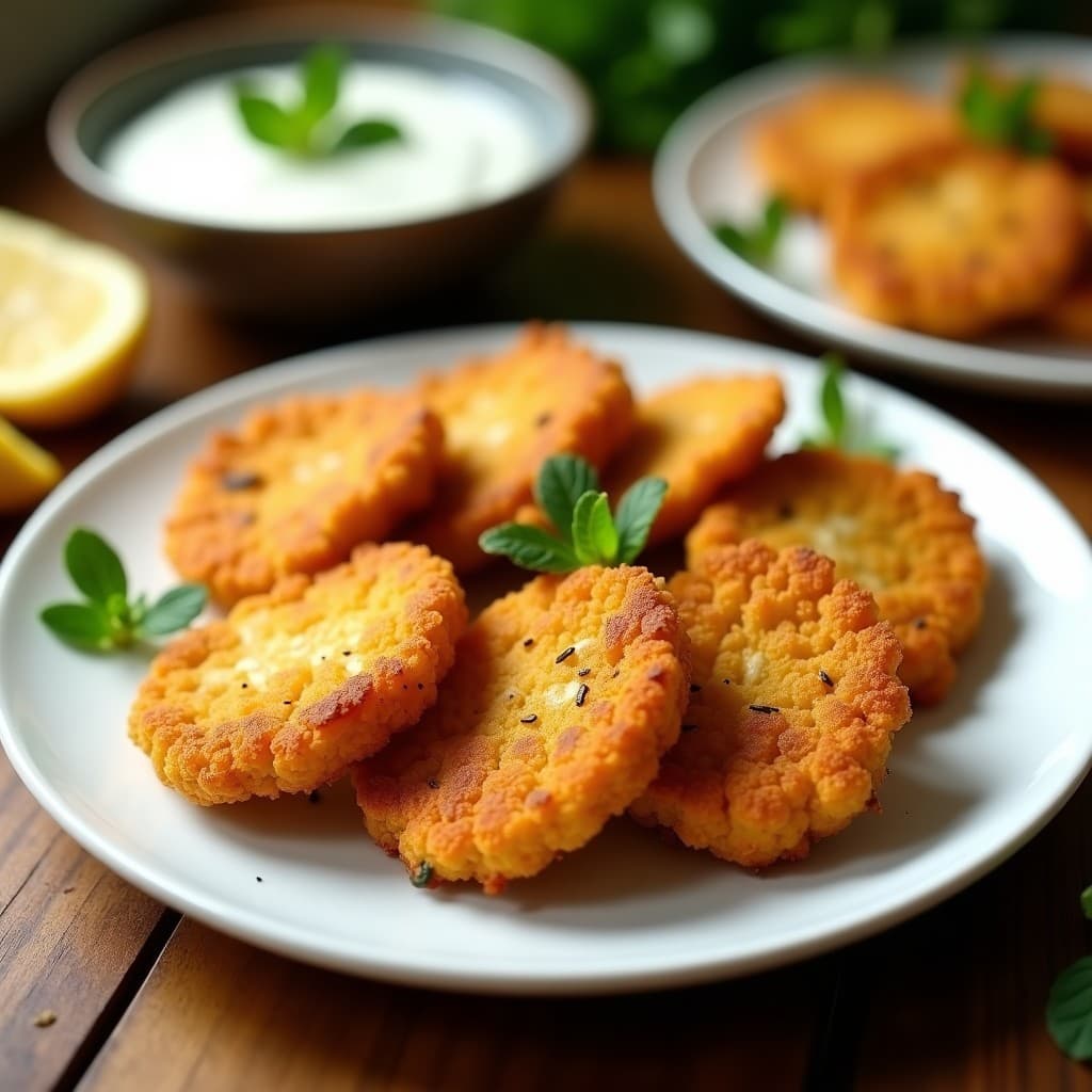Chuletas de Coliflor empanizadas con Harina de Garbanzo: Receta Vegana Crujiente en Airfryer