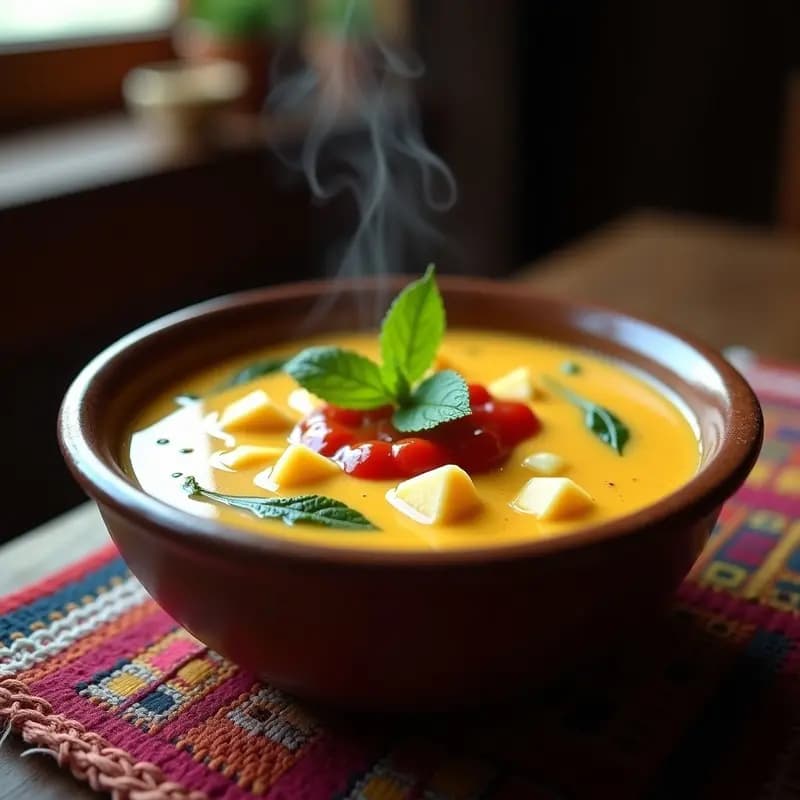 Chuño Cola Boliviano con Queso y Llajwa: Sopa Andina Reconfortante