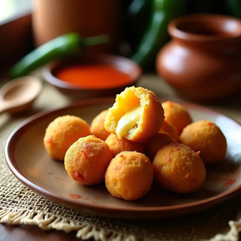 Chuños de Papa con Queso y Llajwa: Receta Boliviana Crujiente y Picante