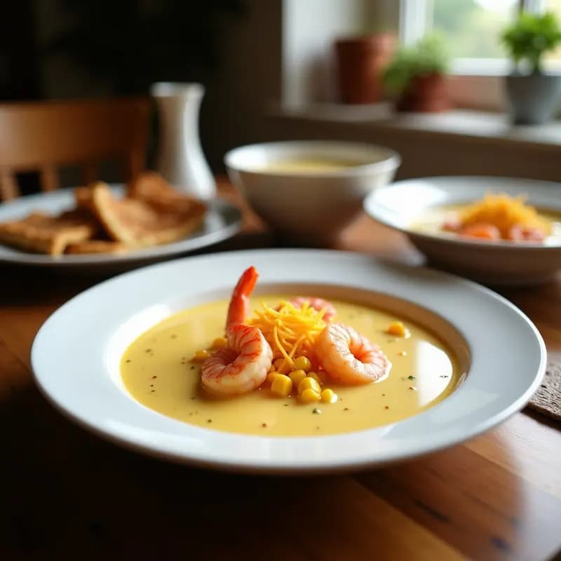 Chupe de Camarones con Queso y Maíz: Sopa Peruanas Reconfortante en 20 Minutos
