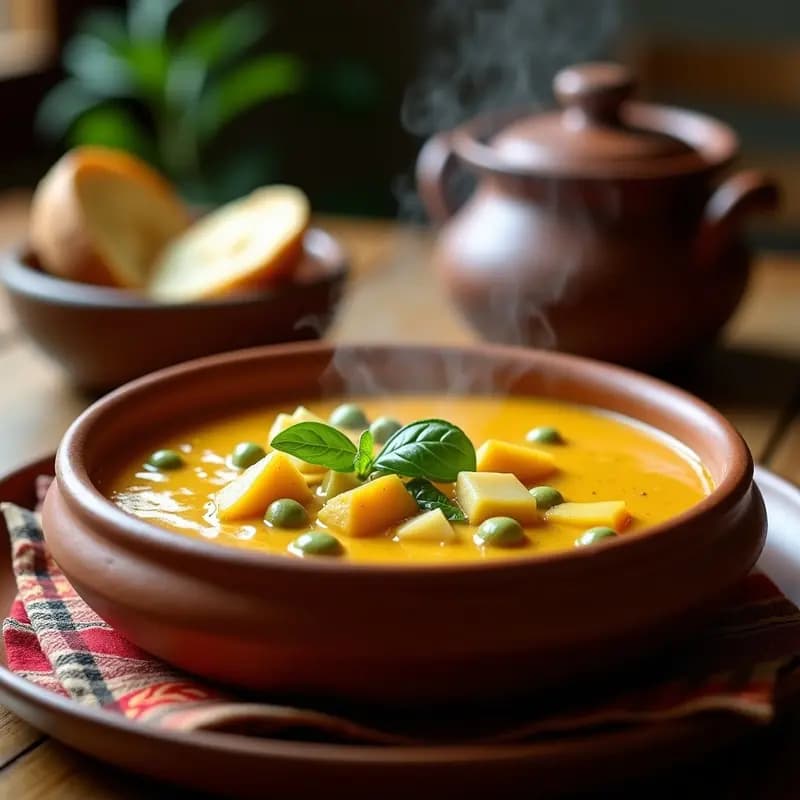 Chupe de Habas y Queso: Sopa Peruana Espesa con Aji Amarillo y Huacatay
