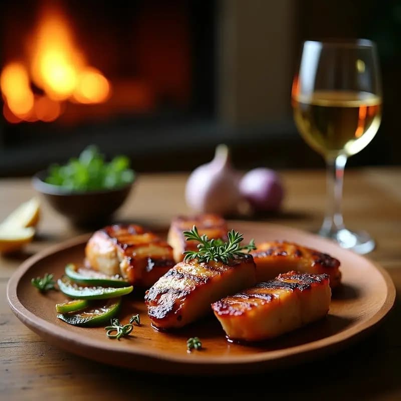 Churrascito Portugués de Cerdo Marinado en Vino Blanco: Receta Tradicional a la Parrilla