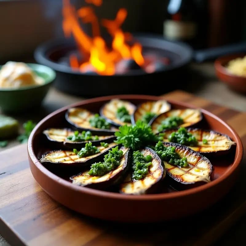 Churrasco de Berenjena con Chimichurri: Receta Argentina Vegana y Alta en Sabor