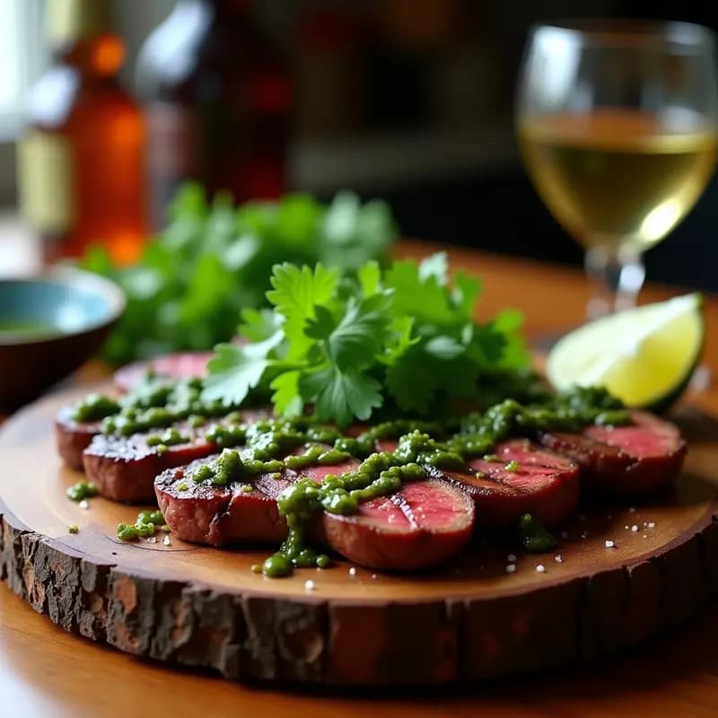 Churrasco Brasileiro con Chimichurri de Cilantro y Limón: Receta en Airfryer para Carnívoros