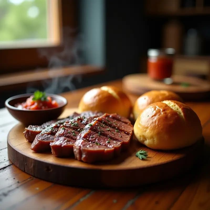 Churrasco a la Chilena con Pan Amasado: Receta Tradicional en 20 Minutos