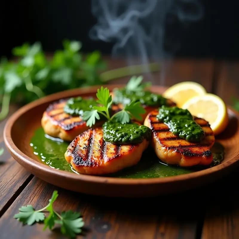 Churrasco de Pollo con Chimichurri de Cilantro: Receta Argentina en Grill Keto