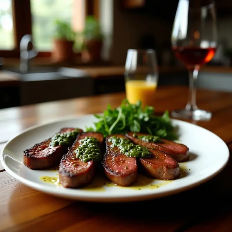 Churrascos Argentinos con Chimichurri: Receta en Grill Alta en Proteína y Sin Harina