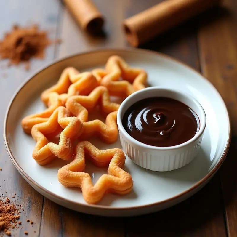 Churro de Quinoa y Canela con Salsa de Chocolate Negro: Postre Español Keto