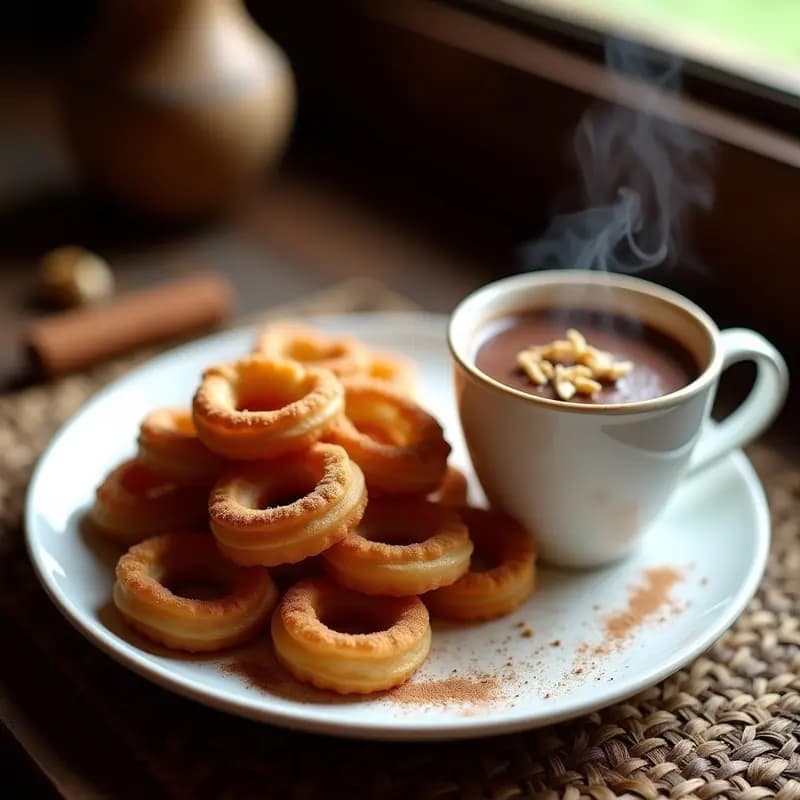 Churros de Amaranto con Chocolate Caliente de Cacao Puro: Postre Mexicano Sin Harina
