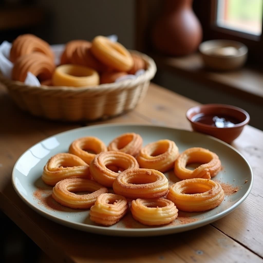 Churros de Canela y Almendra con Salsa de Dátiles: Postre Español Vegano y Sin Azúcar