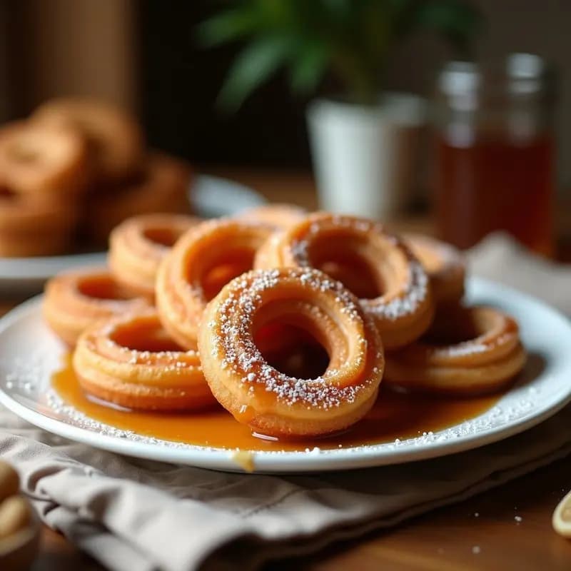 Churros de Canela con Salsa de Dulce de Leche: Receta Argentina Crujiente en Freidora de Aire