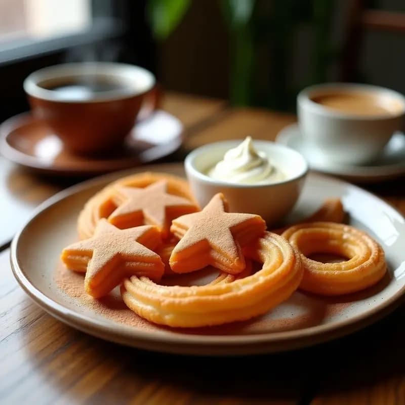 Churros de Canela y Queso Crema: Postre Argentino Crujiente y Sin Azúcar